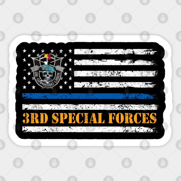 US Army 3rd Special Forces Group USA Flag De Oppresso Liber SFG - Gift for Veterans Day 4th of July or Patriotic Memorial Day Sticker by Oscar N Sims